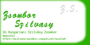 zsombor szilvasy business card