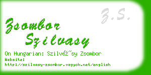 zsombor szilvasy business card